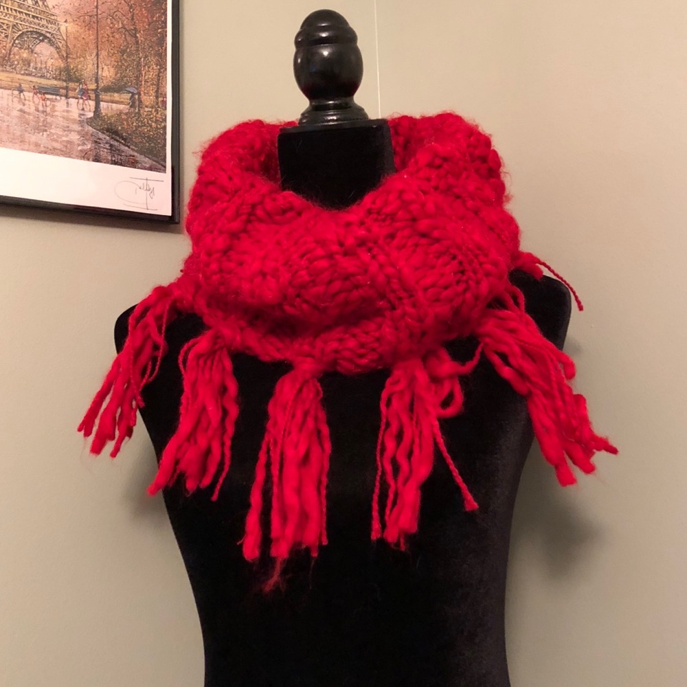 Red winter scarf
